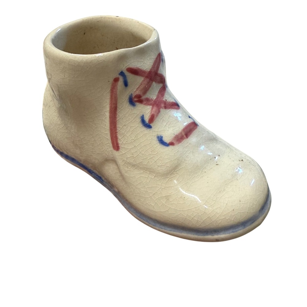 Vintage Ceramic‎ Baby Bootie Planter Succulent Vase Hand Painted Decor